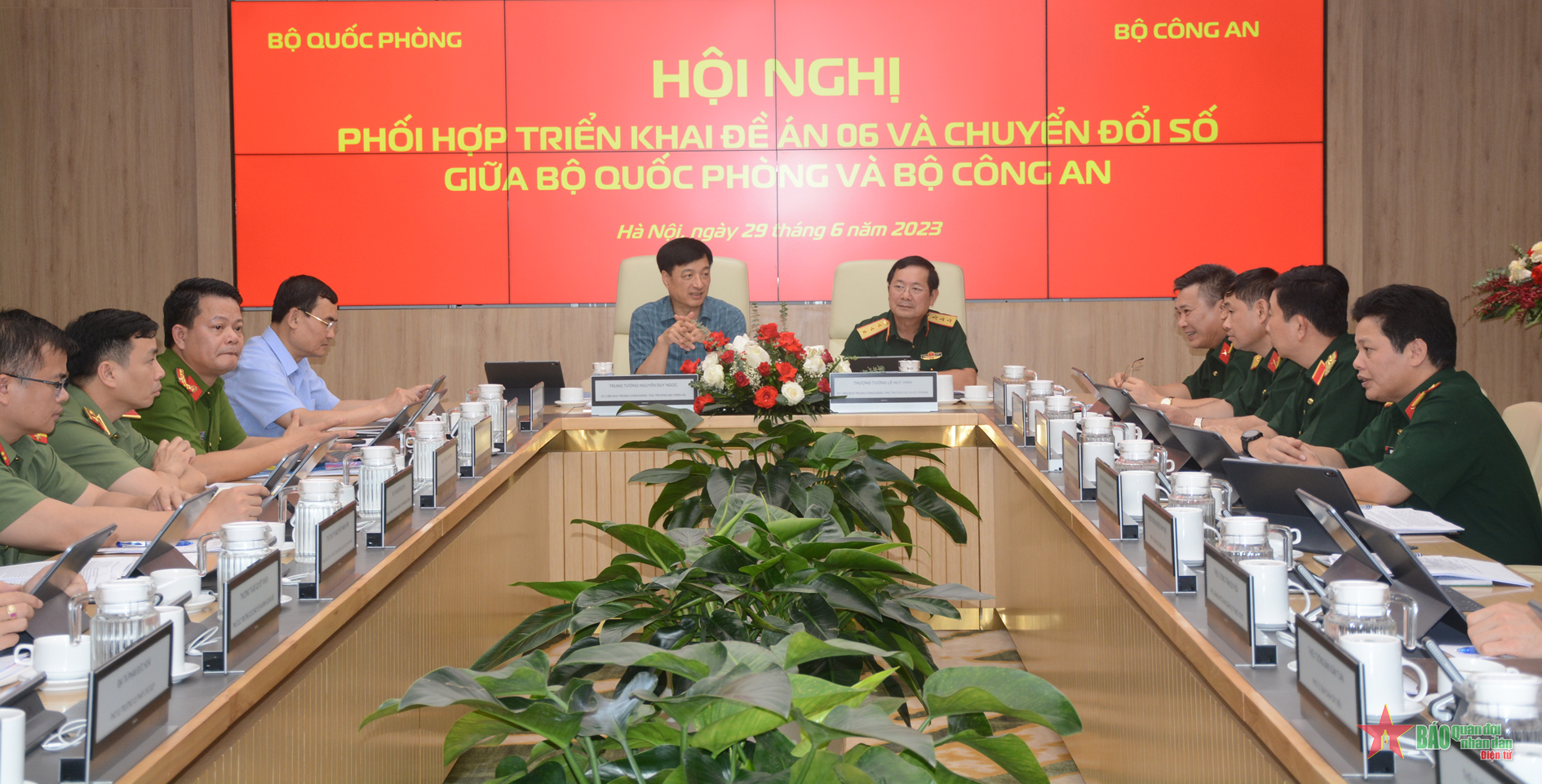 Hội nghị phối hợp triển khai Đề án 06 và chuyển đổi số giữa Bộ Quốc phòng và Bộ Công an